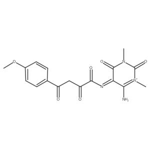 N-(6-Amino-1,3-dimethyl-2,4-dioxo-1,2,3,4-tetrahydro-5-pyrimidinyl)-4-(4-methoxyphenyl)-2,4-dioxobutanamide Structure