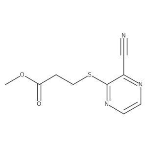 Methyl 3-[(3-Cyanopyrazin-2-yl)thio]propanoate结构式