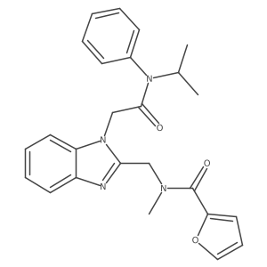 N-methyl-N-[(1-{[phenyl(propan-2-yl)carbamoyl]methyl}-1H-1,3-benzodiazol-2-yl)methyl]furan-2-carboxamide Structure