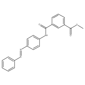 Benzoic acid, 3-[[[4-(2-phenyldiazenyl)phenyl]amino]carbonyl]-, methyl ester Structure