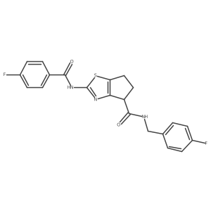 2-(4-fluorobenzamido)-N-(4-fluorobenzyl)-5,6-dihydro-4H-cyclopenta[d]thiazole-4-carboxamide Structure