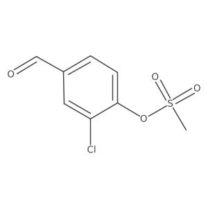 3-Chloro-4-[(methylsulfonyl)oxy]benzaldehyde Structure