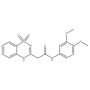 N-(3,4-dimethoxyphenyl)-2-(1,1-dioxo-2H-1lambda6,2,4-benzothiadiazin-3-yl)acetamide结构式