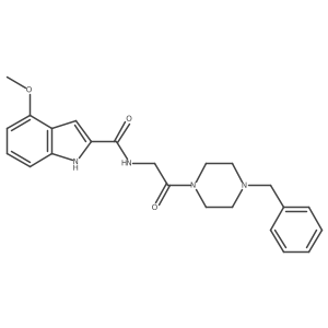 N-[2-(4-benzylpiperazin-1-yl)-2-oxoethyl]-4-methoxy-1H-indole-2-carboxamide Structure