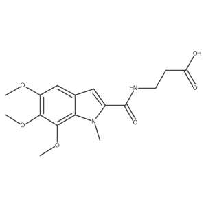 N-[(5,6,7-trimethoxy-1-methyl-1H-indol-2-yl)carbonyl]-beta-alanine Structure