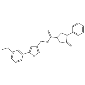 N-((5-(3-methoxyphenyl)isoxazol-3-yl)methyl)-5-oxo-1-phenylpyrrolidine-3-carboxamide结构式