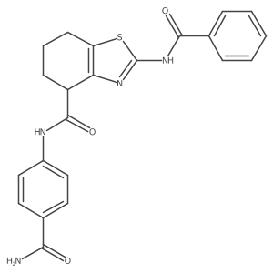 2-benzamido-N-(4-carbamoylphenyl)-4,5,6,7-tetrahydrobenzo[d]thiazole-4-carboxamide结构式