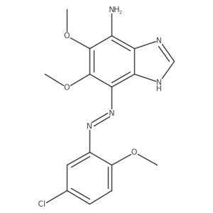 1H-Benzimidazol-4-amine, 7-[2-(5-chloro-2-methoxyphenyl)diazenyl]-5,6-dimethoxy- Structure