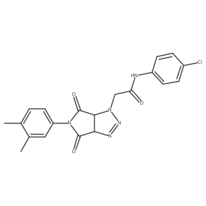 N-(4-chlorophenyl)-2-(5-(3,4-dimethylphenyl)-4,6-dioxo-4,5,6,6a-tetrahydropyrrolo[3,4-d][1,2,3]triazol-1(3aH)-yl)acetamide Structure