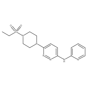 6-(4-(ethylsulfonyl)piperazin-1-yl)-N-(pyridin-2-yl)pyridazin-3-amine结构式