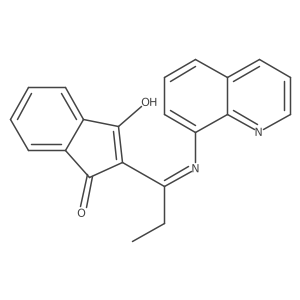 2-((8-Quinolylamino)propylidene)indane-1,3-dione Structure