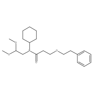 N-Cyclohexyl-N-(2,2-dimethoxyethyl)-3-phenethoxypropanamide结构式