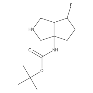 (1S,5R,6R)-1-tert-Butoxycarbonylamino-6-fluoro-3-azabicyclo[3,3,0]octane结构式