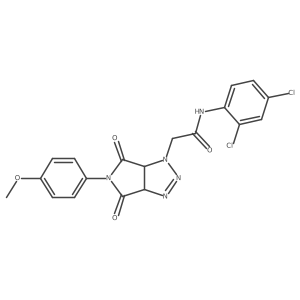 N-(2,4-dichlorophenyl)-2-(5-(4-methoxyphenyl)-4,6-dioxo-4,5,6,6a-tetrahydropyrrolo[3,4-d][1,2,3]triazol-1(3aH)-yl)acetamide Structure