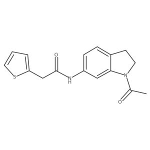 N-(1-acetylindolin-6-yl)-2-(thiophen-2-yl)acetamide结构式