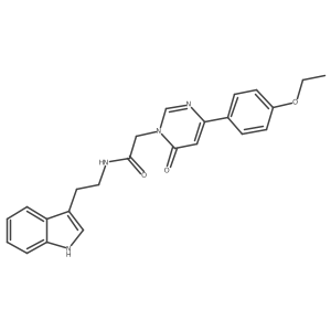 N-(2-(1H-indol-3-yl)ethyl)-2-(4-(4-ethoxyphenyl)-6-oxopyrimidin-1(6H)-yl)acetamide结构式