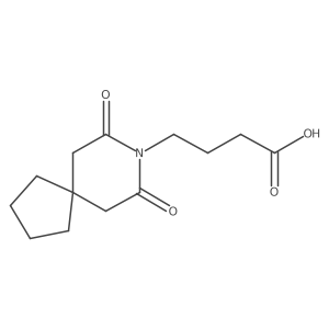 O=C(O)CCCN1C(=O)CC2(CCCC2)CC1=O结构式