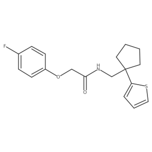 2-(4-fluorophenoxy)-N-{[1-(thiophen-2-yl)cyclopentyl]methyl}acetamide结构式