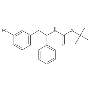 tert-butyl N-[2-(3-hydroxyphenyl)-1-phenylethyl]carbamate结构式
