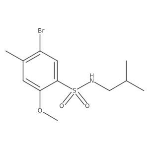 5-bromo-N-isobutyl-2-methoxy-4-methylbenzenesulfonamide Structure