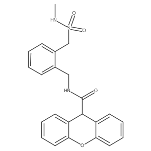 N-({2-[(methylsulfamoyl)methyl]phenyl}methyl)-9H-xanthene-9-carboxamide结构式