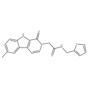 2-{8-methyl-4-oxo-3H,4H,5H-pyrimido[5,4-b]indol-3-yl}-N-[(thiophen-2-yl)methyl]acetamide Structure