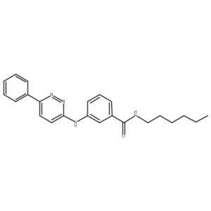 N-hexyl-3-[(6-phenylpyridazin-3-yl)amino]benzamide Structure
