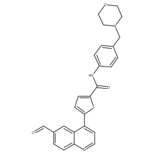5-(6-formylquinolin-4-yl)-N-(4-(morpholinomethyl)phenyl)thiophene-2-carboxamide Structure