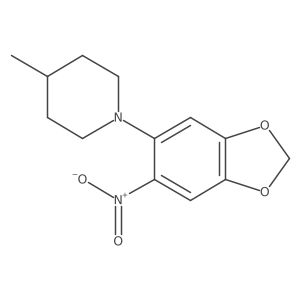 CC1CCN(c2cc3c(cc2[N+](=O)[O-])OCO3)CC1结构式