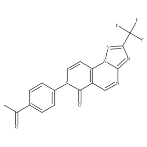 7-(4-acetylphenyl)-2-(trifluoromethyl)pyrido[3,4-e][1,2,4]triazolo[1,5-a]pyrimidin-6(7H)-one Structure