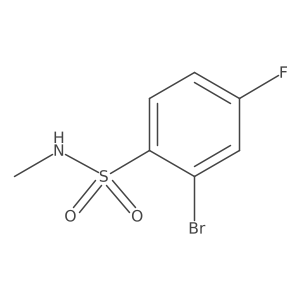 2-Bromo-4-fluoro-N-methylbenzene-1-sulfonamide Structure
