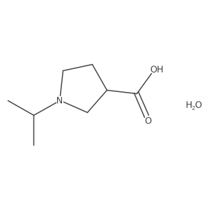 1-Isopropyl-3-pyrrolidinecarboxylic acid hydrate Structure