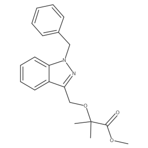 methyl 2-((1-benzyl-1H-indazol-3-yl)methoxy)-2-methylpropanoate Structure