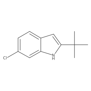 2-(tert-Butyl)-6-chloro-1H-indole结构式