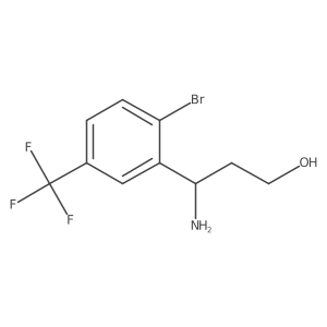 (3S)-3-amino-3-[2-bromo-5-(trifluoromethyl)phenyl]propan-1-ol结构式