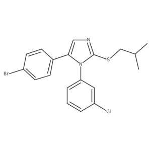 5-(4-bromophenyl)-1-(3-chlorophenyl)-2-(isobutylthio)-1H-imidazole Structure
