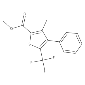 Methyl 3-methyl-4-phenyl-5-(trifluoromethyl)thiophene-2-carboxylate结构式