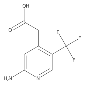 2-Amino-5-(trifluoromethyl)pyridine-4-acetic acid结构式