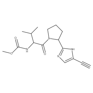 {1-[2-(5-Ethynyl-1H-imidazol-2-yl)-pyrrolidine-1-carbonyl]-2-methyl-propyl}-carbamic acid methyl ester Structure