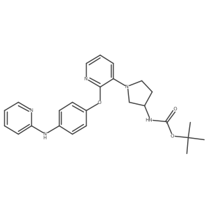 tert-butyl (R)-(1-(2-(4-(pyridin-2-ylamino)phenoxy)pyridin-3-yl)pyrrolidin-3-yl)carbamate Structure