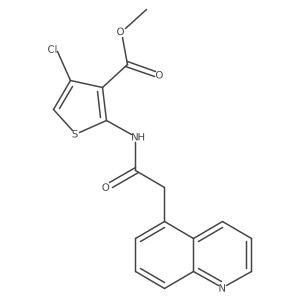 4-Chloro-2-[[2-(5-quinolinyl)acetyl]amino]-3-thiophenecarboxylic acid methyl ester Structure