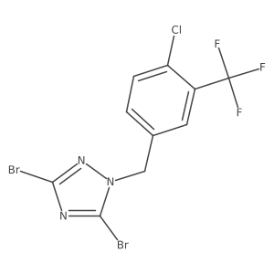 3,5-Dibromo-1-{[4-chloro-3-(trifluoromethyl)phenyl]methyl}-1H-1,2,4-triazole Structure