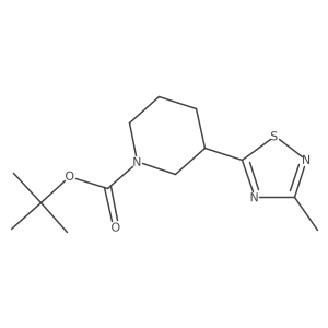 Tert-butyl 3-(3-methyl-1,2,4-thiadiazol-5-yl)piperidine-carboxylate结构式