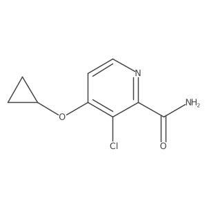 3-Chloro-4-cyclopropoxypicolinamide结构式