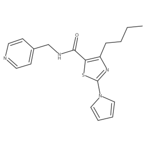 4-butyl-N-(pyridin-4-ylmethyl)-2-(1H-pyrrol-1-yl)-1,3-thiazole-5-carboxamide Structure