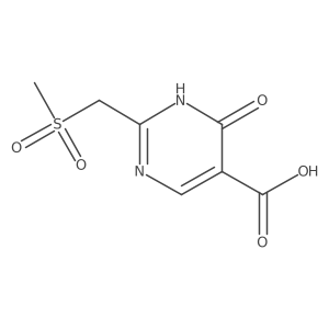 2-(Methanesulfonylmethyl)-6-oxo-1,6-dihydropyrimidine-5-carboxylic acid结构式