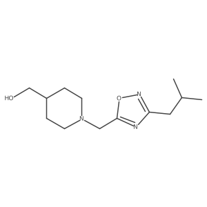 (1-((3-Isobutyl-1,2,4-oxadiazol-5-yl)methyl)piperidin-4-yl)methanol Structure