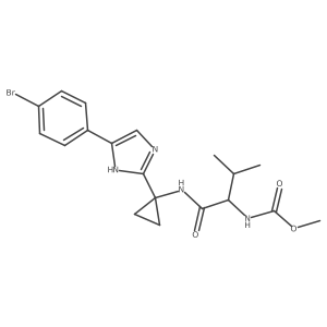 (1-{1-[5-(4-Bromo-phenyl)-1H-imidazol-2-yl}-cyclopropylcarbamoyl]-2-methyl-propyl)-carbamic acid methyl ester Structure