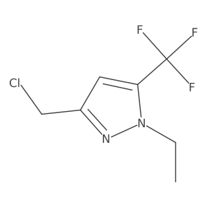 3-(chloromethyl)-1-ethyl-5-(trifluoromethyl)-1H-pyrazole结构式
