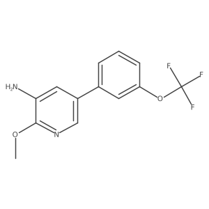 2-Methoxy-5-(3-trifluoromethoxy-phenyl)-pyridin-3-ylamine结构式